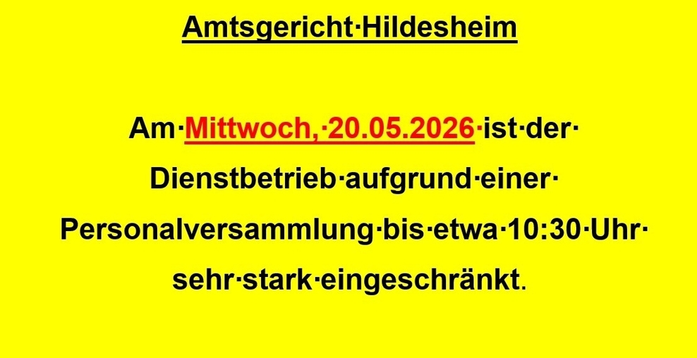 Personalversammlung 20.05.2026